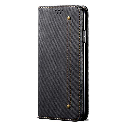 Premium Denim Pattern Leather Phone Case for Apple iPhone 13/12 Pro Max/X/XS - Slim Protective Cover with Stylish Design - Perfect for Daily Use, Travel & Work