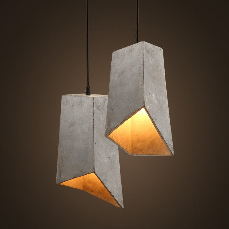 Grundy Concrete Pendant Light - Modern Industrial Ceiling Fixture for Kitchen Island, Dining Room & Living Room Decor