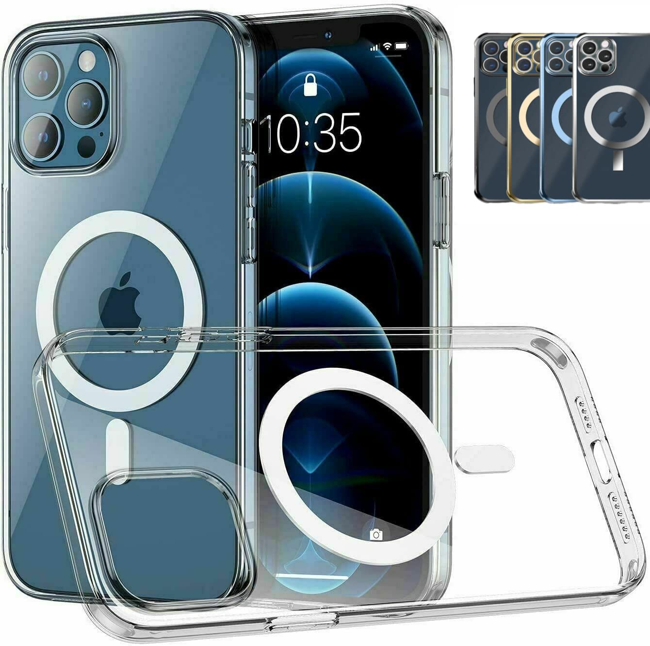 Premium Magnetic Phone Case for iPhone 13/13 Pro/13 Pro Max - Shockproof Protective Cover with Camera Protection, Transparent & Color Options | Slim Fit, Eco-Friendly Materials | Perfect for Work, Travel & Everyday Use