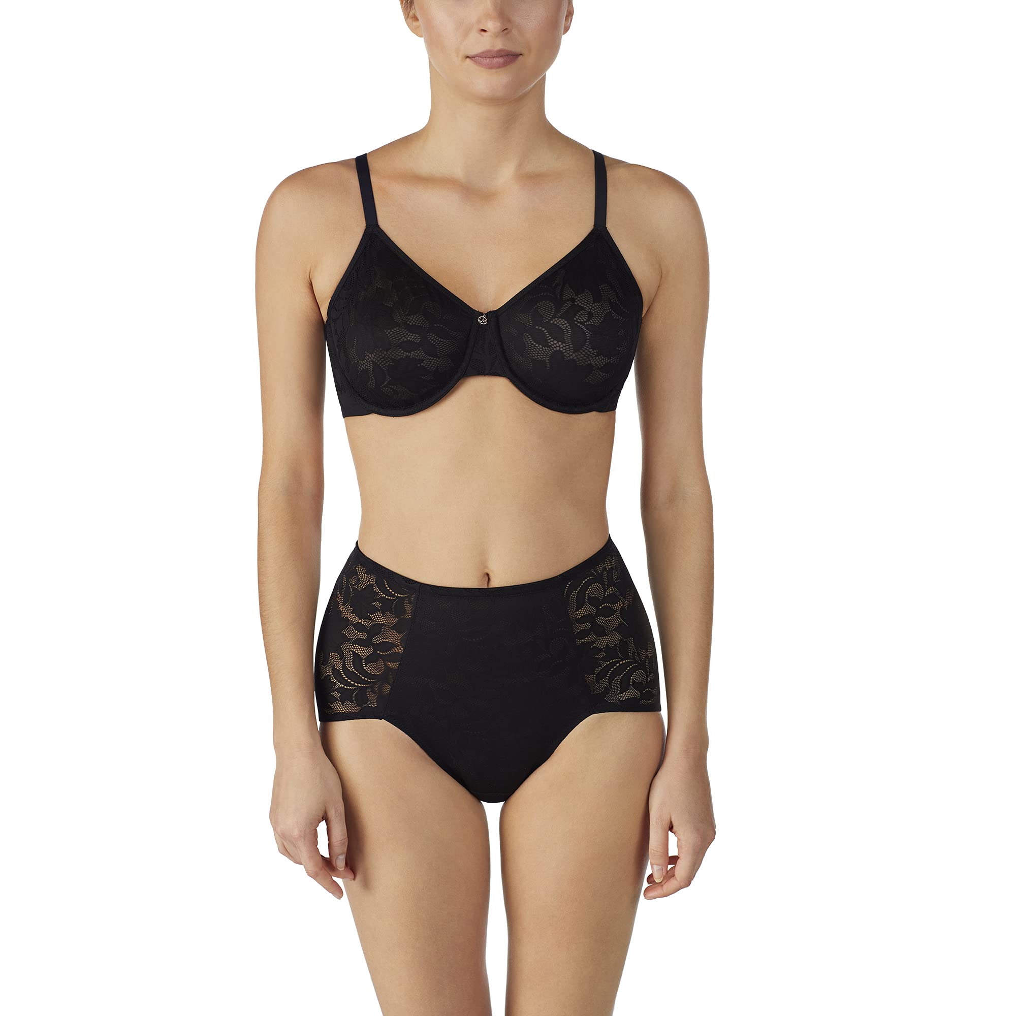 Le Mystere Lace Comfort Unlined Bra - Full Coverage Wireless Bra with Center Pull Cups for Women | Perfect for Everyday Wear, Work & Special Occasions