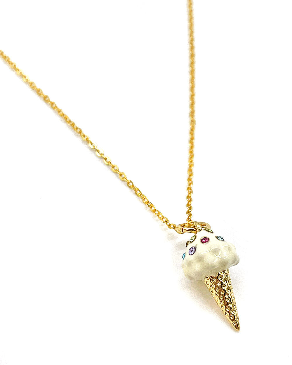 Stylish Ice Cream Cone Necklace - Cute & Trendy Jewelry for Women - Perfect for Summer, Beach & Casual Outfits