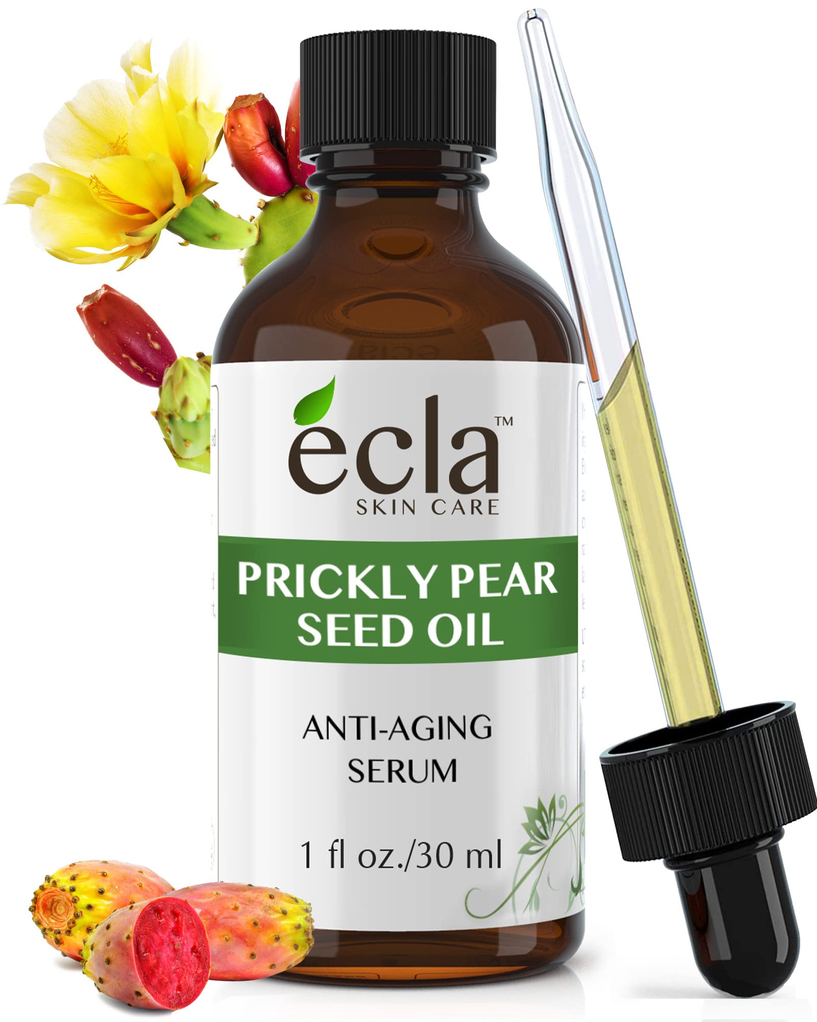 Organic Prickly Pear Seed Oil for Face - Anti-Aging & Wrinkle Treatment - Hydrating Facial Oil for Dry Skin - Perfect for Night Routine & Skincare Regimen