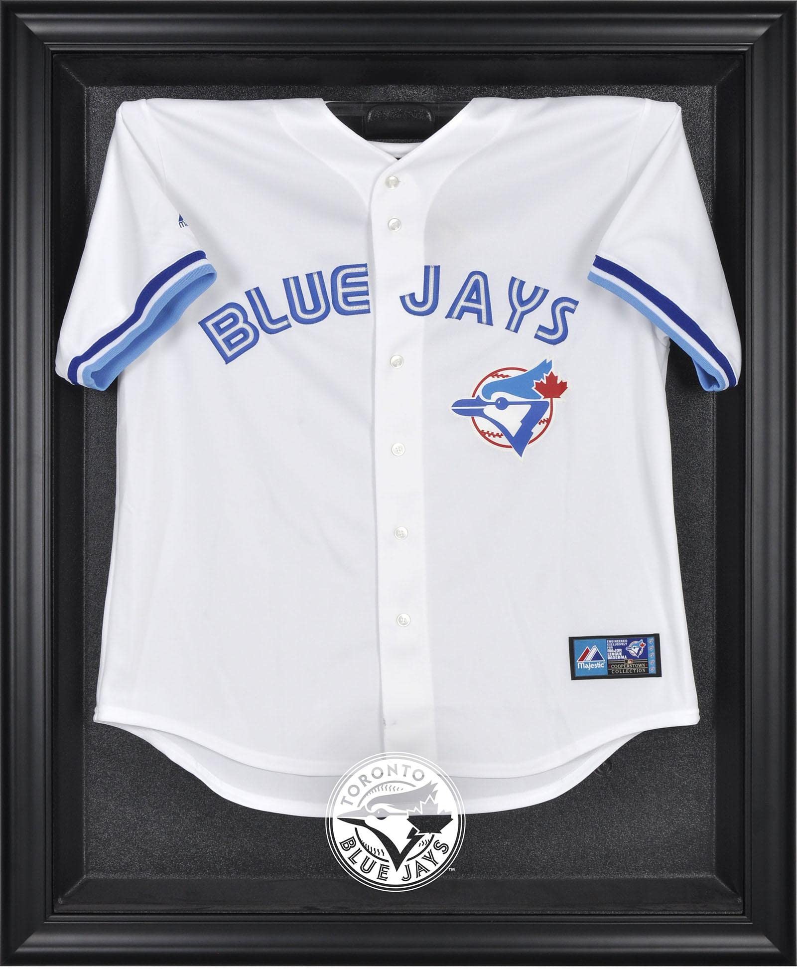 Toronto Blue Jays Framed Jersey Display Case - Premium Baseball Jersey Shadow Box for Memorabilia Collection | Perfect for Man Cave, Sports Bar & Fan Cave Decor