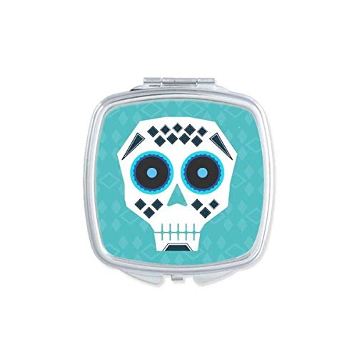 DIYthinker Blue Eyes Mexico National Culture Illustration Mirror - Portable Compact Pocket Makeup Mirror with Double Sided Glass for Travel, Home & Office Use