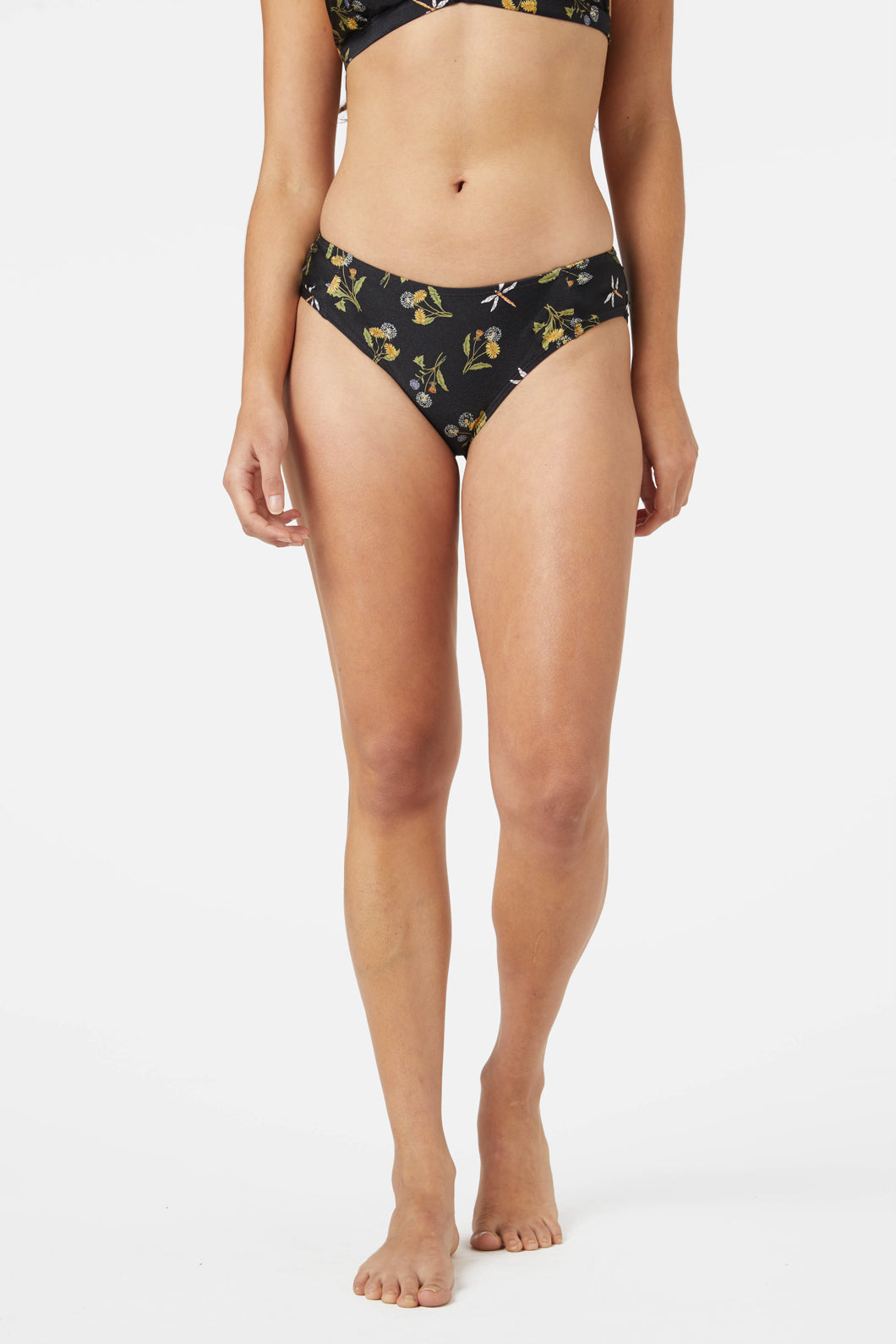 Dandelion Print Bikini Bottom - High Waisted Swimwear for Women, Comfortable & Stylish Beachwear for Summer Vacations & Pool Parties