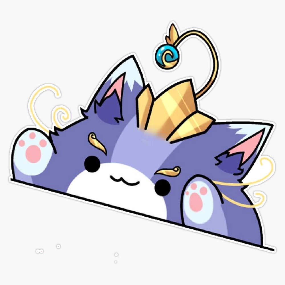 Leyland Designs Yuumi Bongo Cat Vinyl Sticker - Durable 5