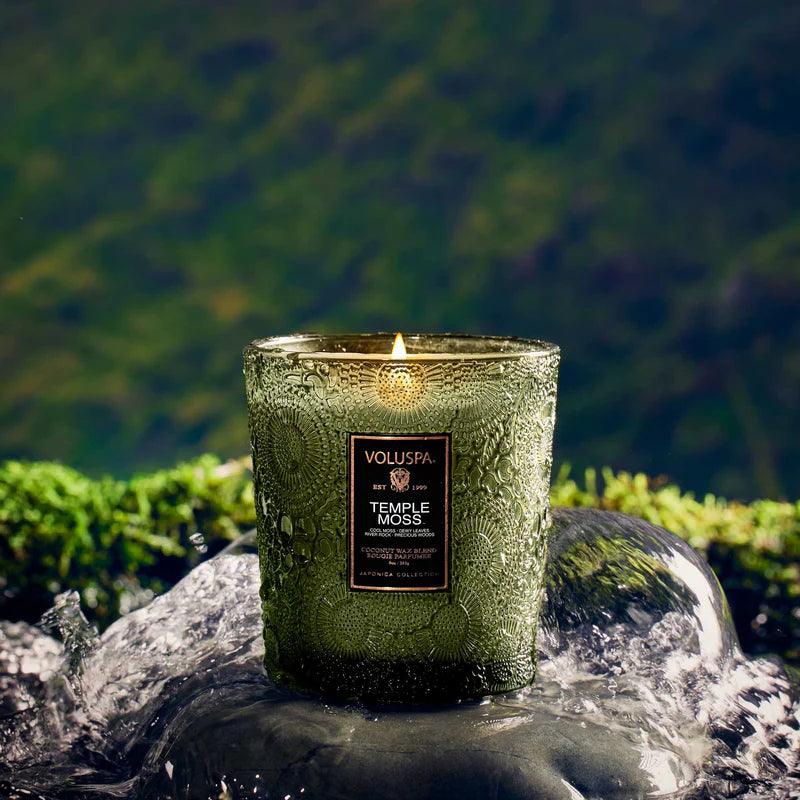 Temple Moss Classic Candle - Natural Soy Wax Aromatherapy Candle for Home, Meditation & Relaxation - Perfect for Spa, Yoga and Stress Relief