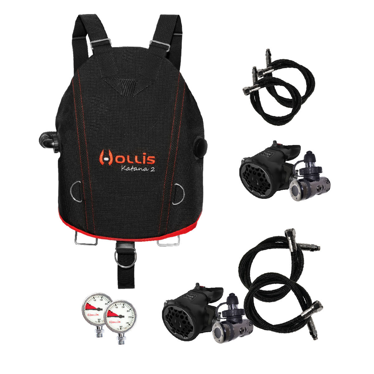 Hollis Katana 2 Sidemount Diving System - Complete Scuba Diving Package for Technical & Cave Divers | Perfect for Sidemount Exploration & Advanced Underwater Adventures