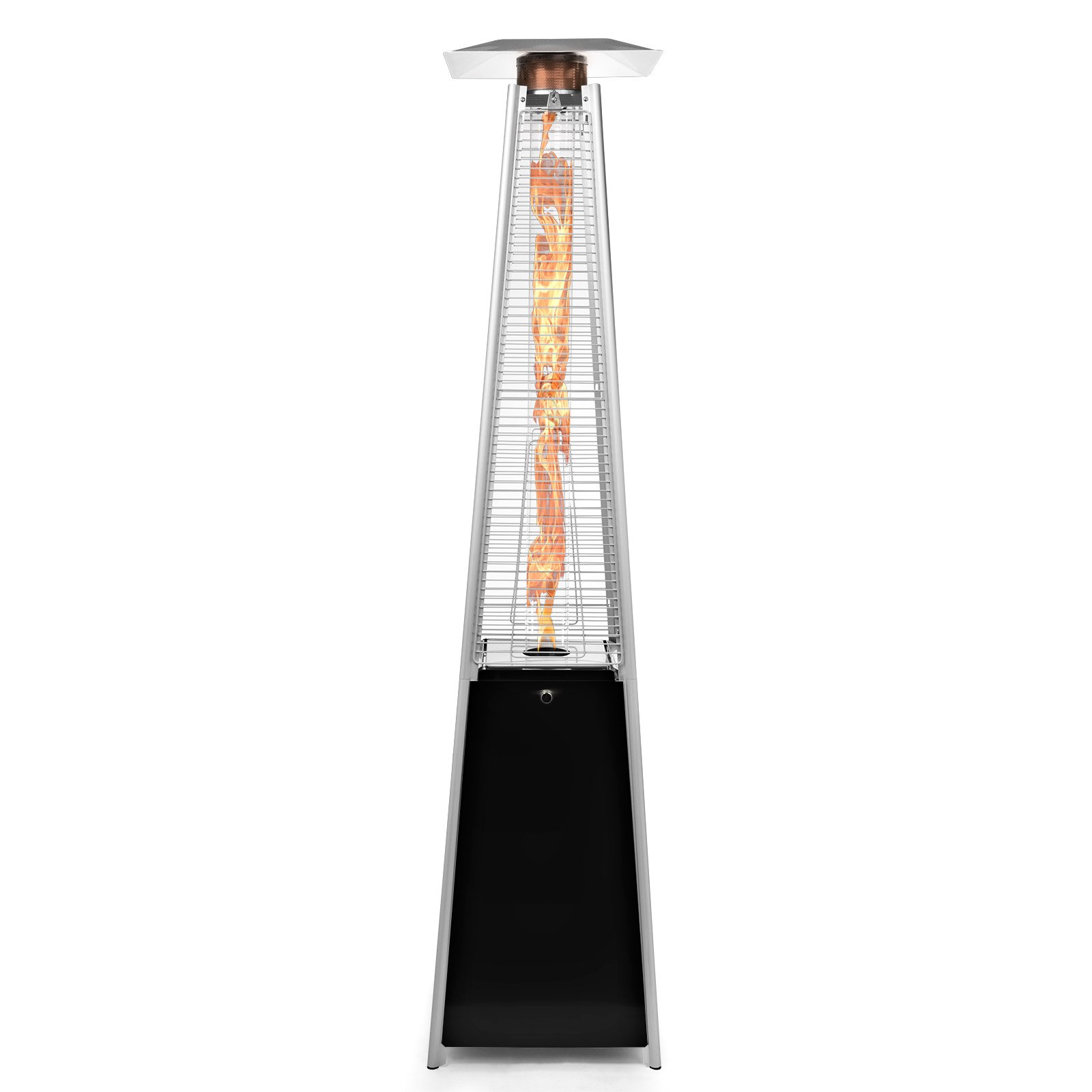 Commercial Outdoor Propane Patio Heater - Black LP Gas Deck & Porch Heater for Restaurants, Backyards & Outdoor Events