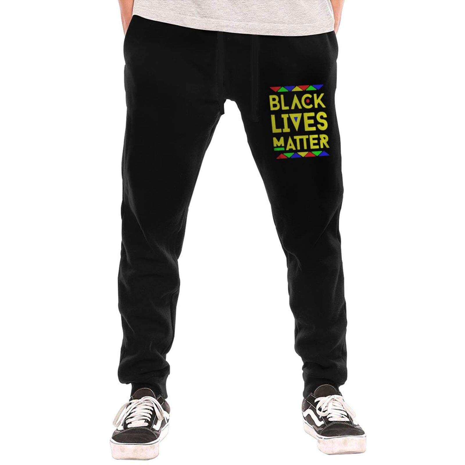 Black Lives Matter Men's Joggers - 100% Cotton Comfortable Long Pants for Casual Wear & Workout | Perfect for Gym, Running, and Everyday Street Style