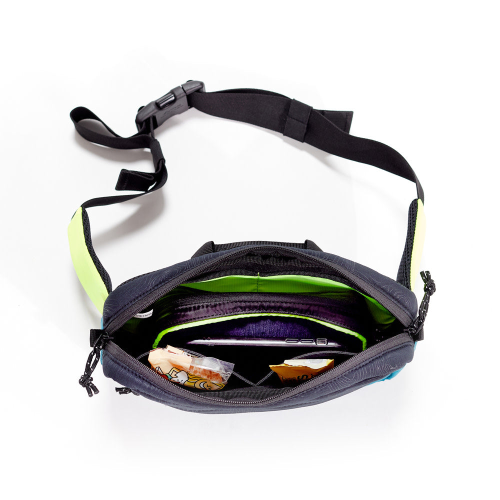 Looptworks Eco-Friendly Upcycled Hip Pack - Water-Resistant Waist Bag for Travel, Hiking & Everyday Use