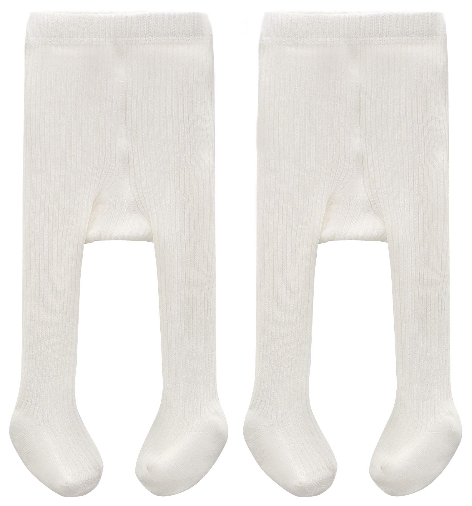 CECORC Baby Girls Cable Knit Leggings - Soft Cotton Winter Tights for Toddlers 1-10T - Warm Stockings for Infants & Kids - Perfect for Playtime, Daycare & Cold Weather Outfits