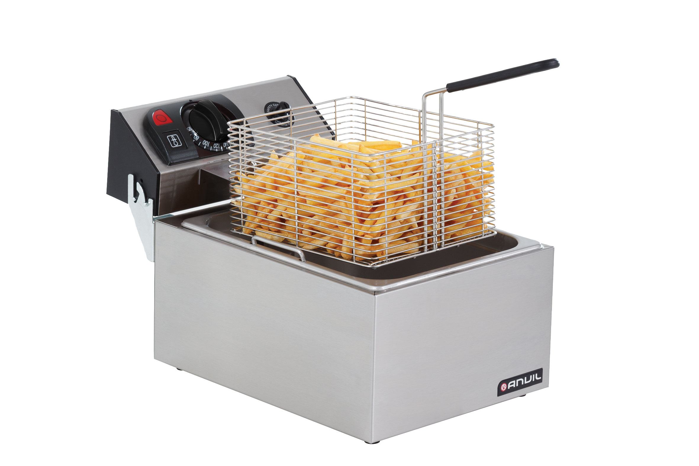 Anvil Deep Fryer Single Pan FFA0001 - Commercial & Home Use for Crispy Fried Chicken, French Fries & More