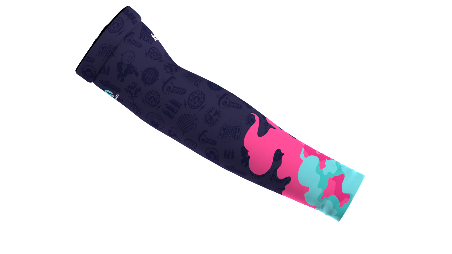 FOCUS X Aimlabs Gaming Arm Sleeve - Breathable Compression Sleeve for Esports & PC Gamers - Improve Aim & Reduce Fatigue (Smoke Color) - Perfect for FPS, MOBA & Streaming Sessions