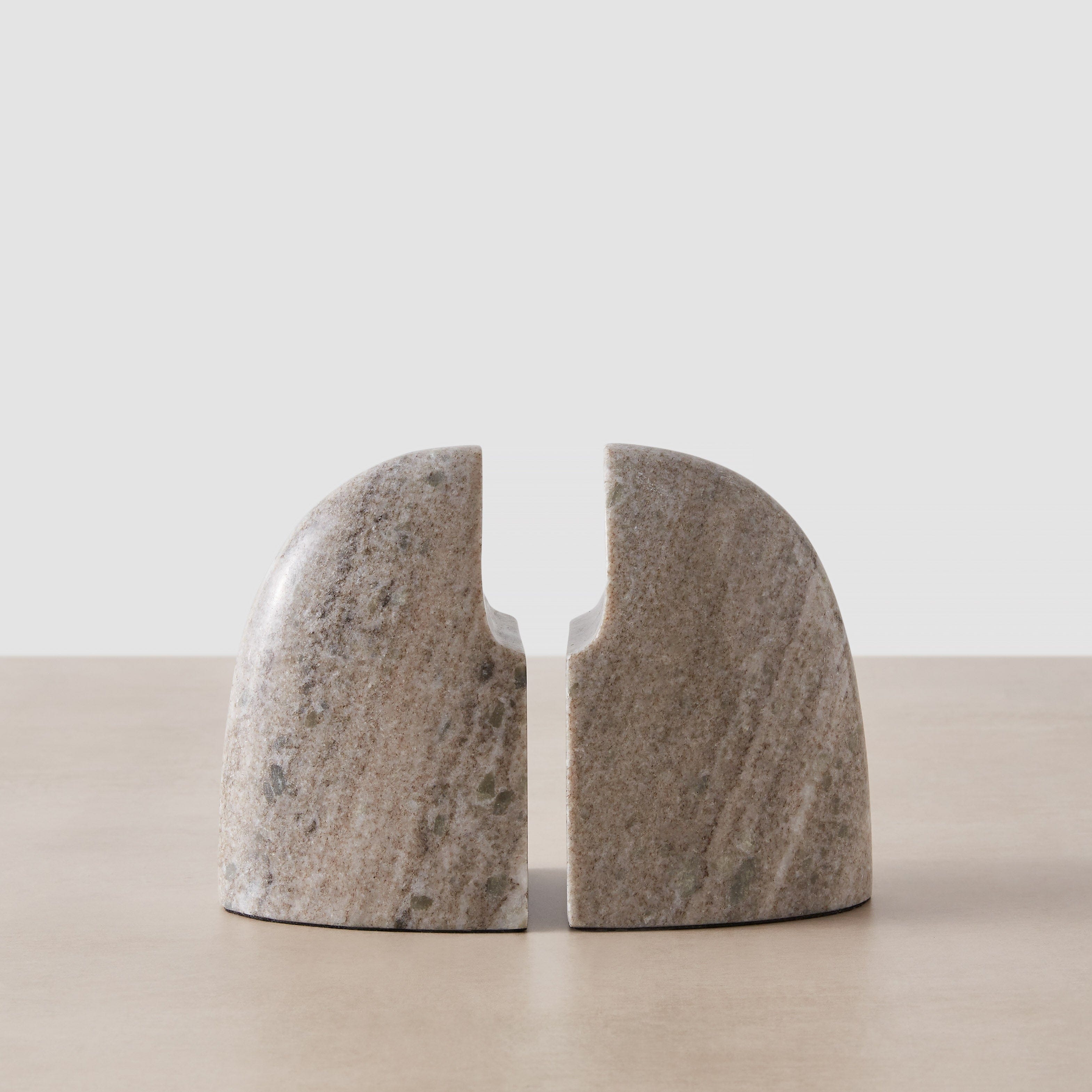 Anima Marble Bookends Set of 2 - Heavy Duty Stone Book Supports for Home Office, Library & Shelf Decor - Elegant Book Organizers for Bookshelves, Desks & Gift Giving