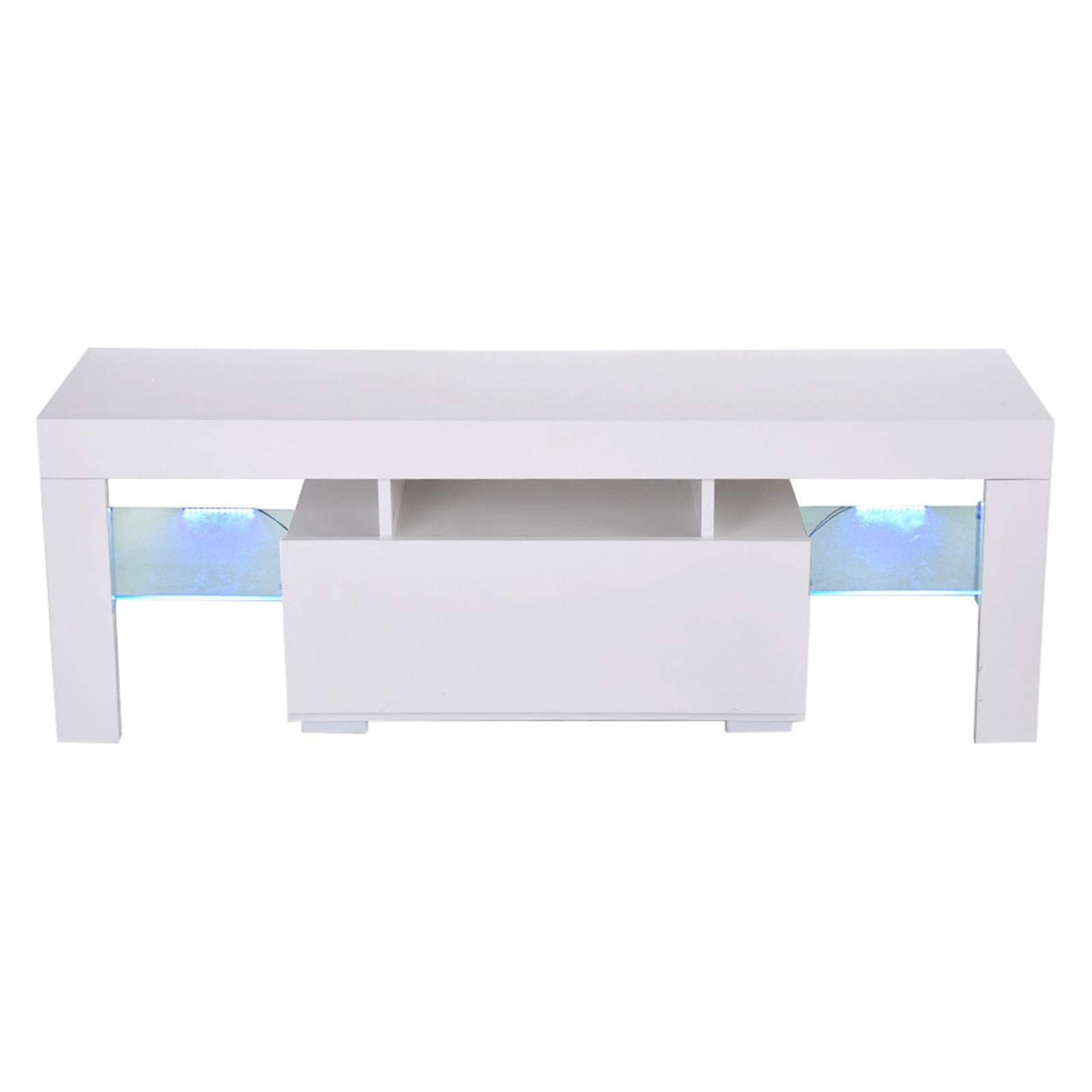 Modern Minimalist TV Stand with High-Gloss LED Lights - Entertainment Center for Living Room, Creative Furniture for Home Theater & Gaming Setup - Simplistic Design TV Cabinet for Stylish Home Decor