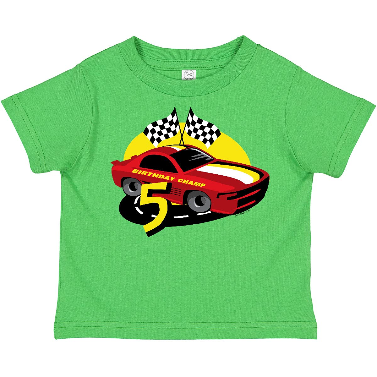 Inktastic Race Car 5th Birthday Toddler T-Shirt - Fun Kids Birthday Outfit for Boys & Girls - Perfect for Parties, Photos & Playtime