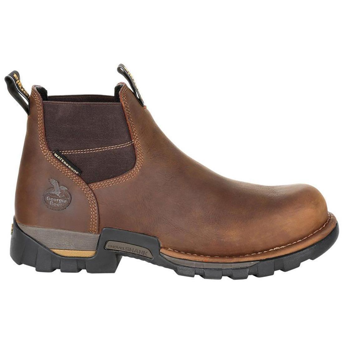 Eagle One Waterproof Chelsea Work Boots for Men - Slip Resistant Safety Shoes for Construction, Hiking & Outdoor Work