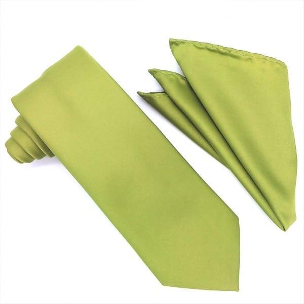 Premium Lime Green Tie & Pocket Square Set for Men - Elegant Formal & Wedding Accessories | Perfect for Business, Prom, and Special Occasions