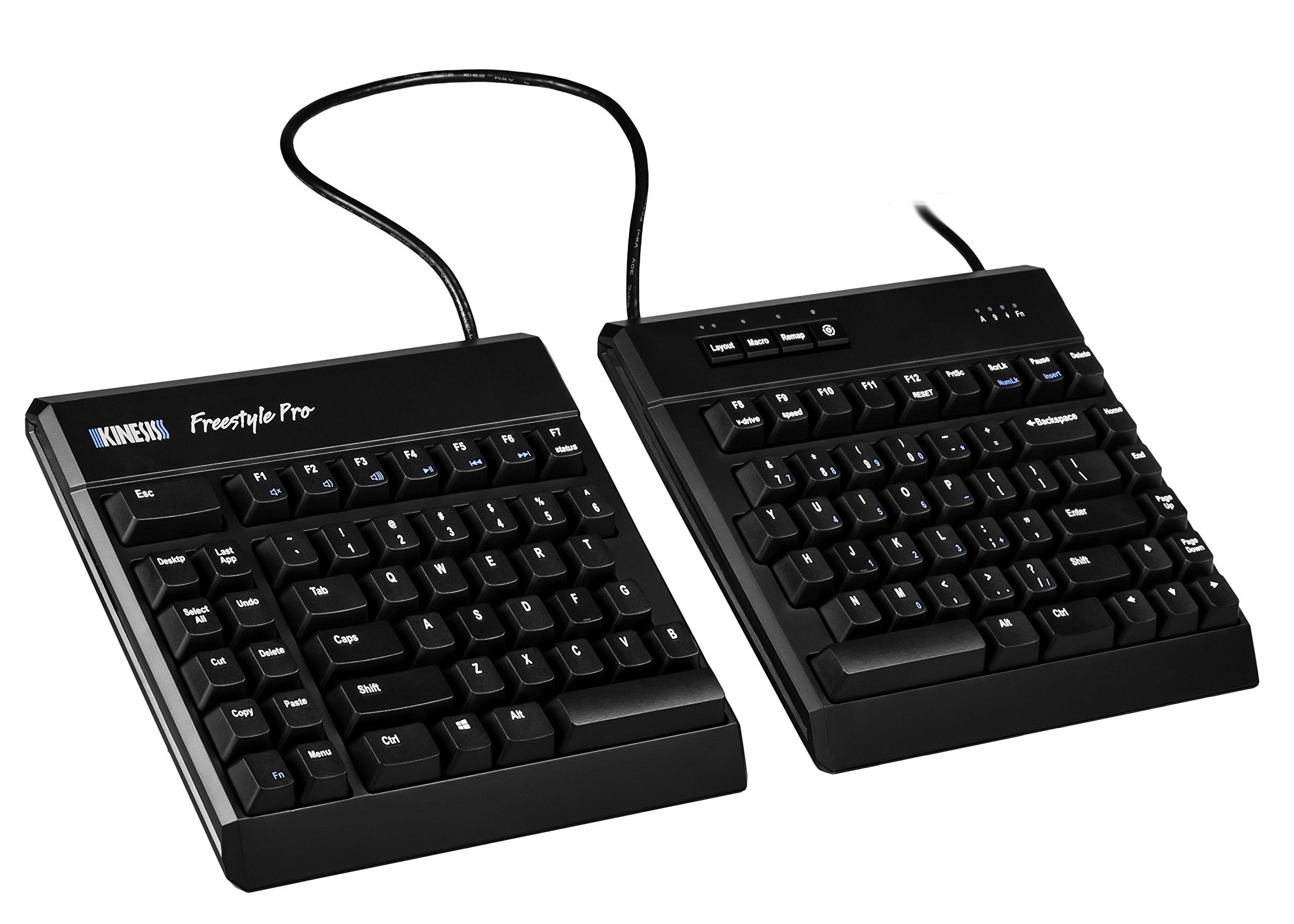 Freestyle Pro Ergonomic Split Mechanical Keyboard - Fully Programmable & Adjustable for Comfort - Perfect for Office Work, Gaming, and Long Typing Sessions
