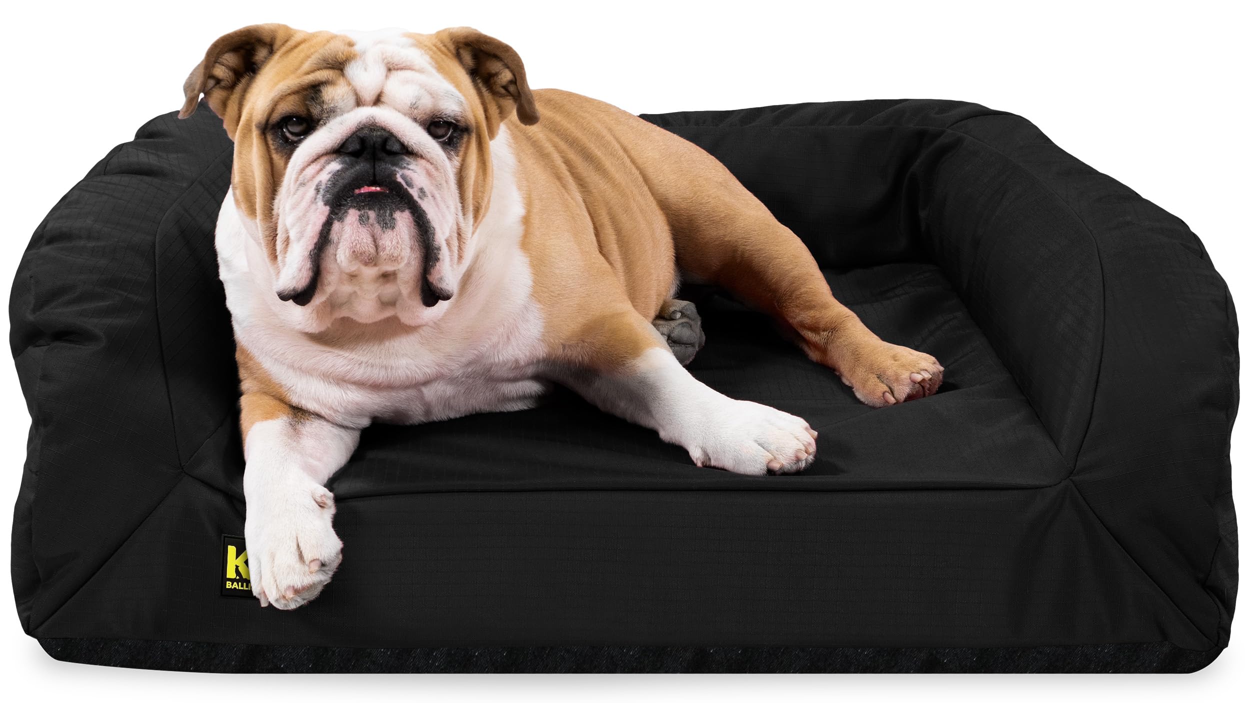 K9 Ballistics Tough Orthopedic Medium Bolster Dog Bed - Washable, Durable & Water-Resistant Pet Bed for Medium Dogs (27
