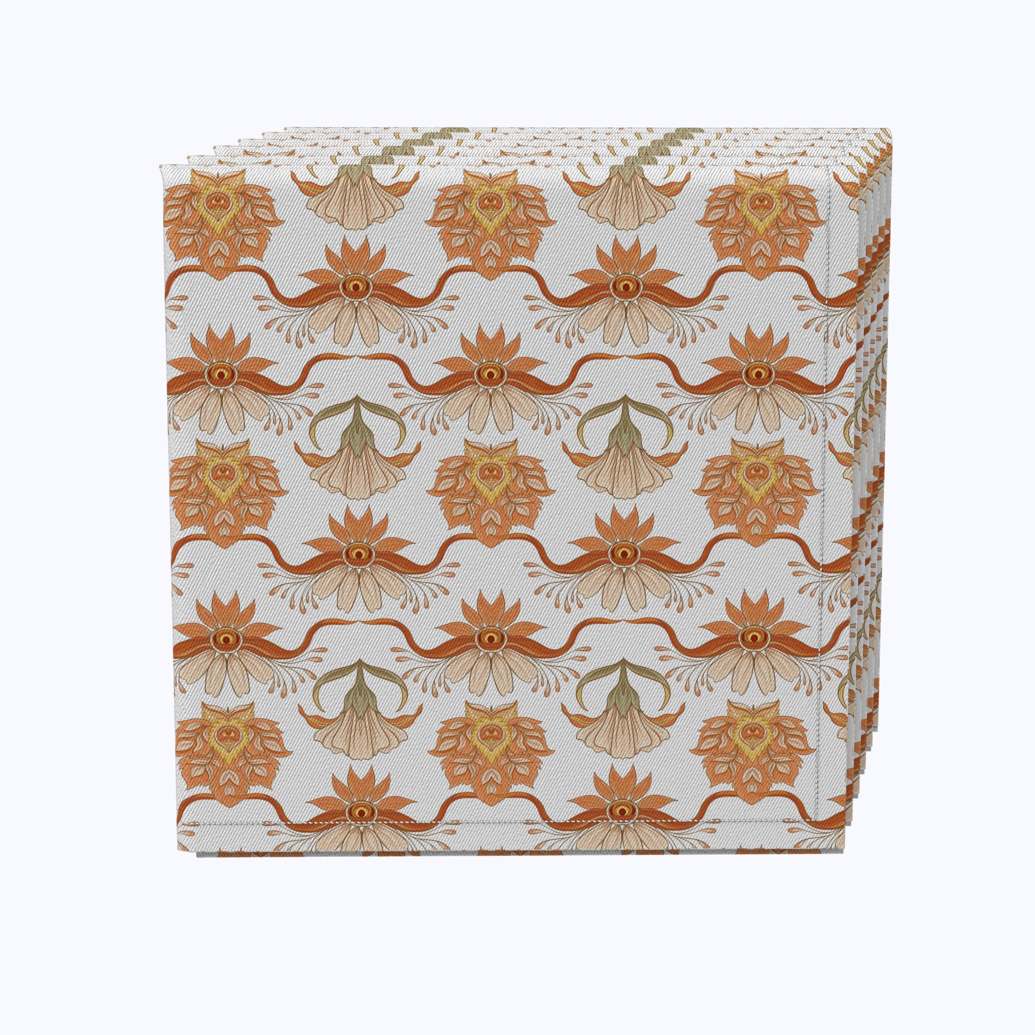 Premium Floral 130 Cotton Napkins - Soft & Absorbent 100% Cotton Dinner Napkins for Wedding, Party & Home Decor - Set of 130 Elegant Table Linens