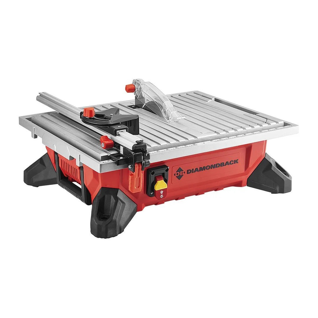 Diamondback 6.5 Amp 7-Inch Wet Tile Saw - Portable Tabletop Tile Cutter for DIY Home Renovation, Bathroom & Kitchen Flooring Projects