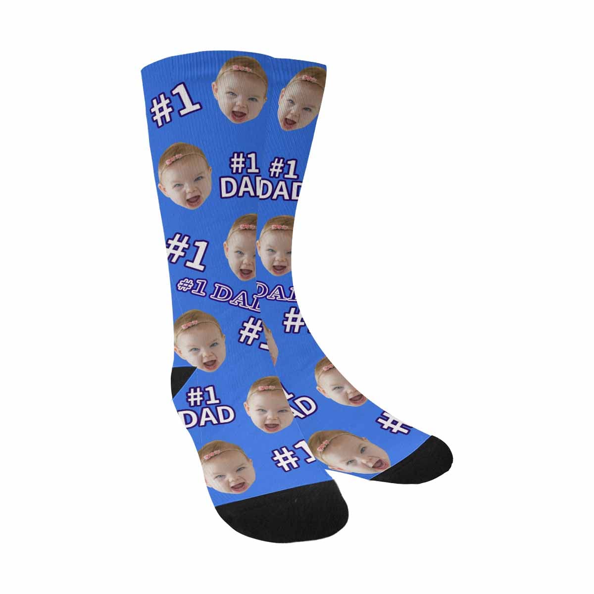 Custom Photo Pet Face Socks - Personalized Heart Print Crew Socks for Men & Women | Cute Gift for Pet Lovers, Couples & Family | Perfect for Valentine's Day, Christmas & Birthday Presents