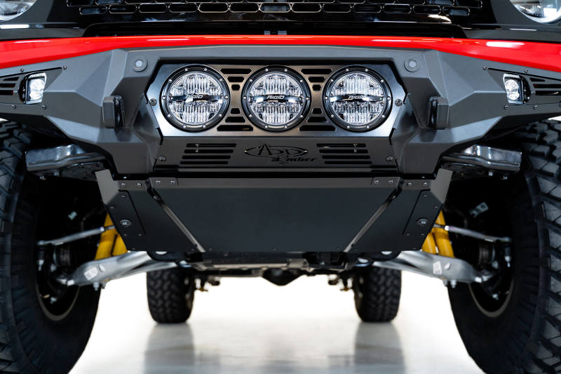 Addictive Desert Designs 21-22 Ford Bronco Bomber Skid Plate - Heavy Duty Off-Road Protection | Compatible with Bomber Front Bumper | Perfect for Rock Crawling & Trail Adventures