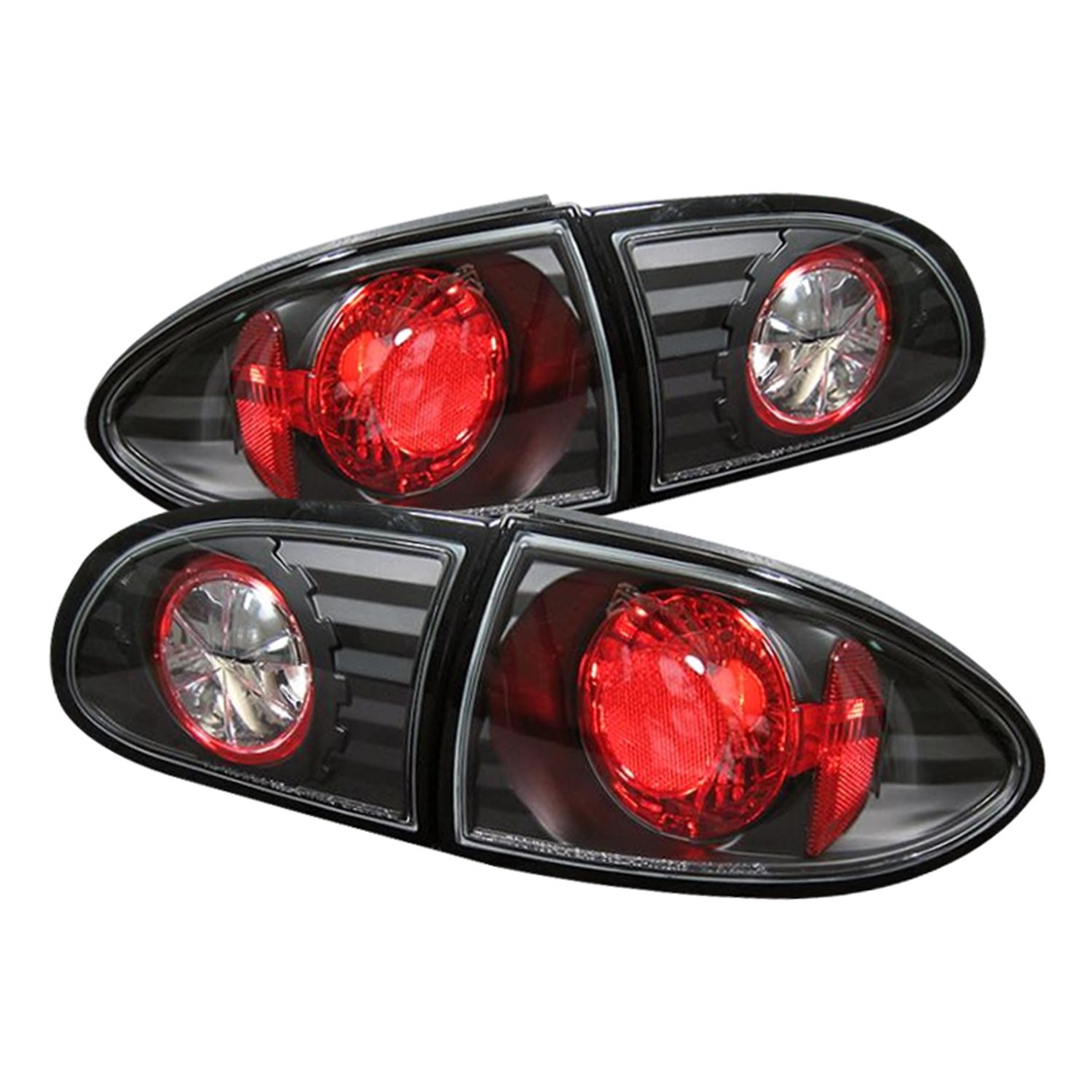 Spyder 5001245 Euro Style Black Tail Lights for 1995-2002 Chevy Cavalier - Compatible with 3057 Bulbs (Bulbs Not Included) - Upgrade Your Car's Rear Style for Night Driving & Custom Look
