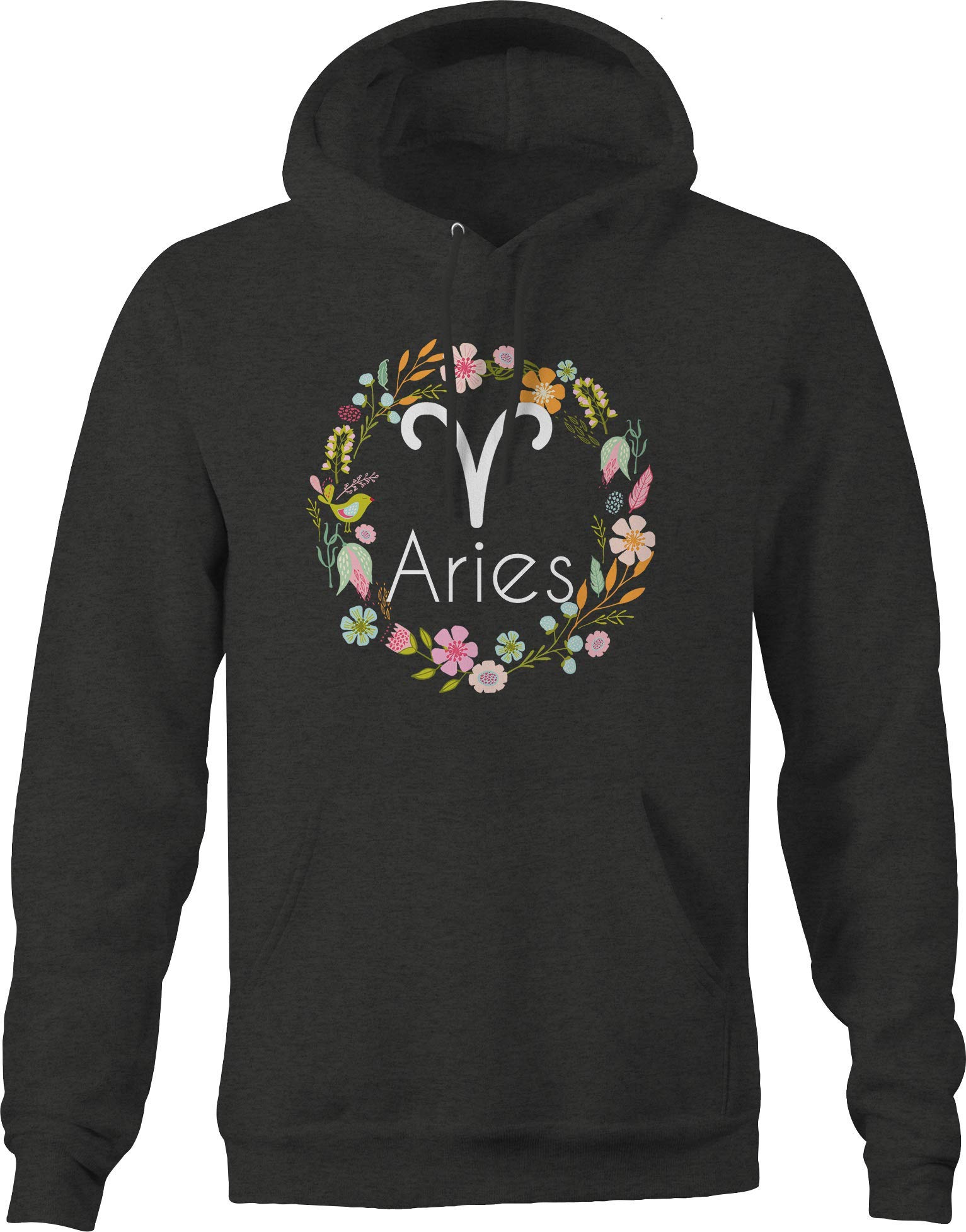 556 Gear Aries Zodiac Hoodie for Men - Dark Gray | Comfortable & Stylish Astrology Sweatshirt for Casual Wear & Outdoor Activities