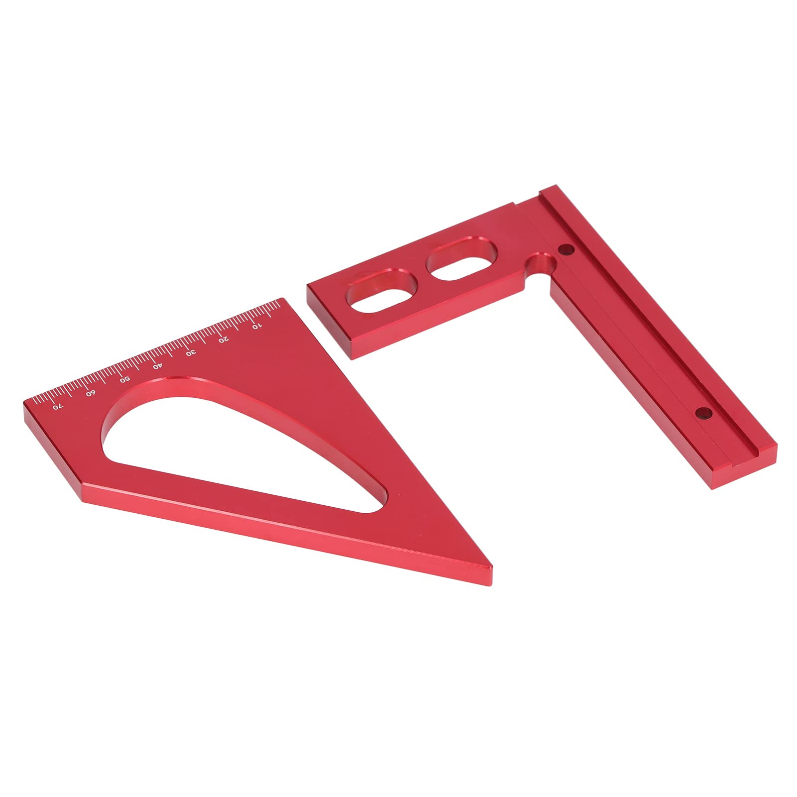 45 Degree Angle Ruler - Aluminum Alloy Woodworking Tool with Hex Wrench & Scriber for Carpentry, DIY & Construction Projects | Durable Multi-Functional Measuring Tool for Precision Woodworking