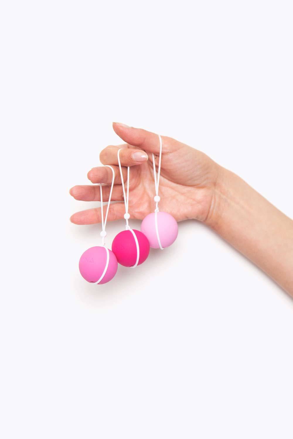 LASELLE Kegel Exercise Ball Kit for Women - Pelvic Floor Trainer with Weights for Bladder Control & Postpartum Recovery - Perfect for Home Workouts & Post Pregnancy Training