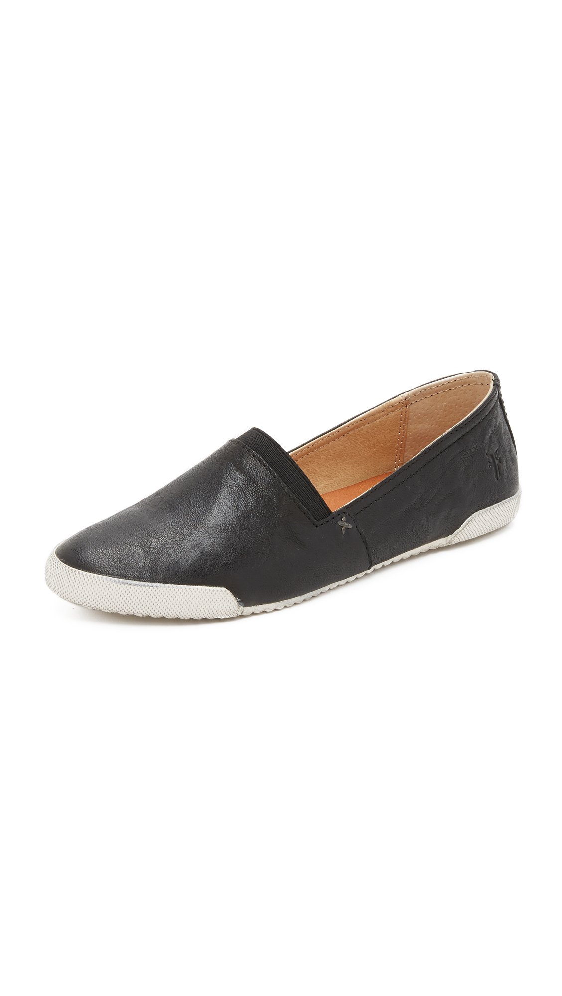 Frye Melanie Slip On Shoes for Women - Premium Leather Loafers with White Rubber Toe Bumpers & Comfortable Removable Footbeds | Casual & Office Wear | Durable Leather Lining & ¼” Outsole for All-Day Comfort