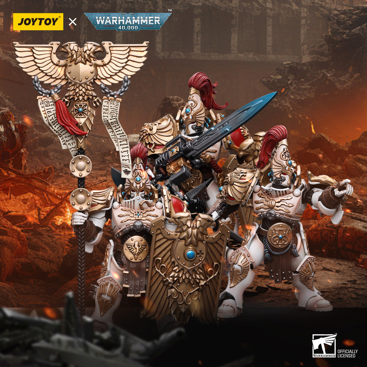 JOYTOY 1/18 Scale Warhammer 40K Adeptus Custodes Solar Watch Action Figure - Collectible Miniature for Tabletop Gaming & Display