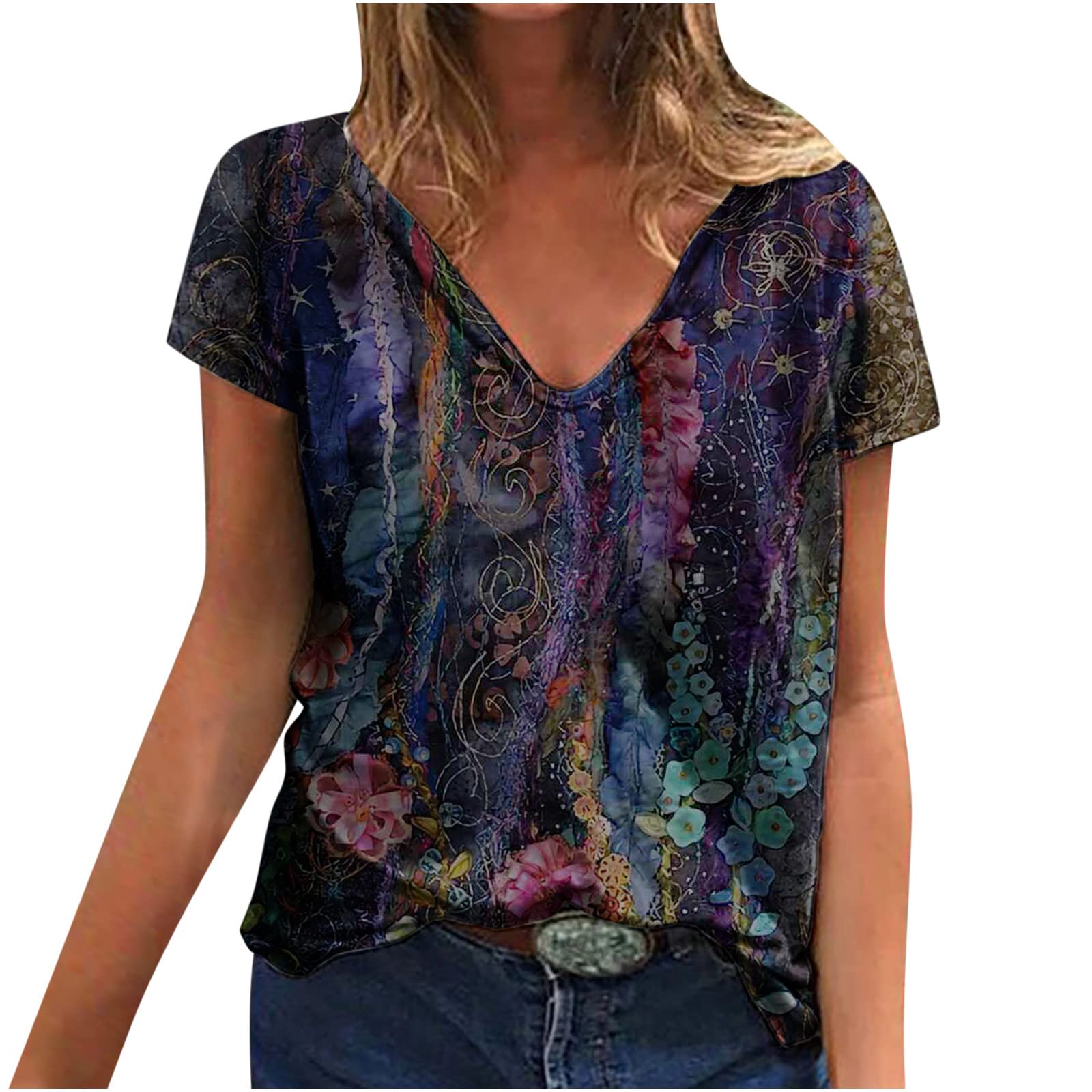 AOOCHASLIY Women's Tunic Tops - Short & Long Sleeve Blouses for Leggings | Comfortable Casual Shirts for Work, Yoga & Everyday Wear