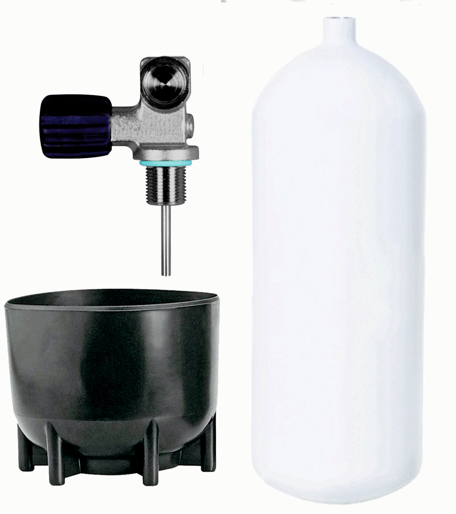 BTS 12 Liter Dumpy 232 Bar High Pressure Steel Cylinder with DIN Valve S16116639 - Perfect for Industrial Gas Storage, Scuba Diving & Fire Safety Equipment