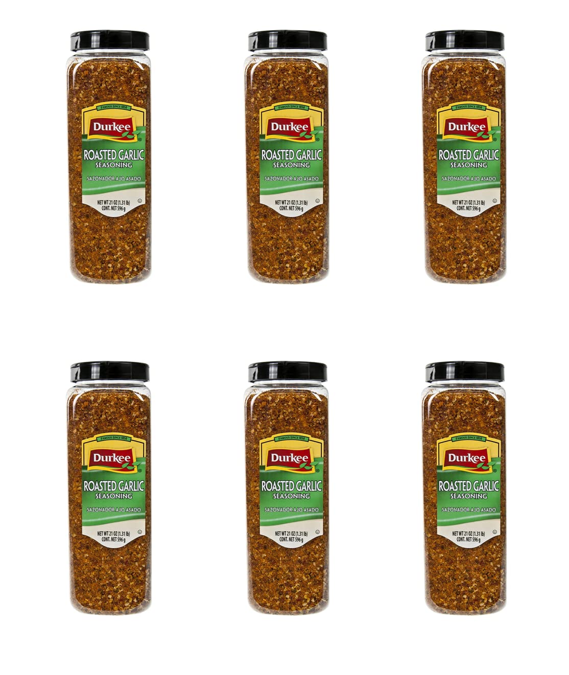 Durkee Roasted Garlic Seasoning 21 oz (6-Pack) – Premium Spice Blend for Grilling, Roasting & Seasoning – Perfect for Meat, Poultry & Vegetables