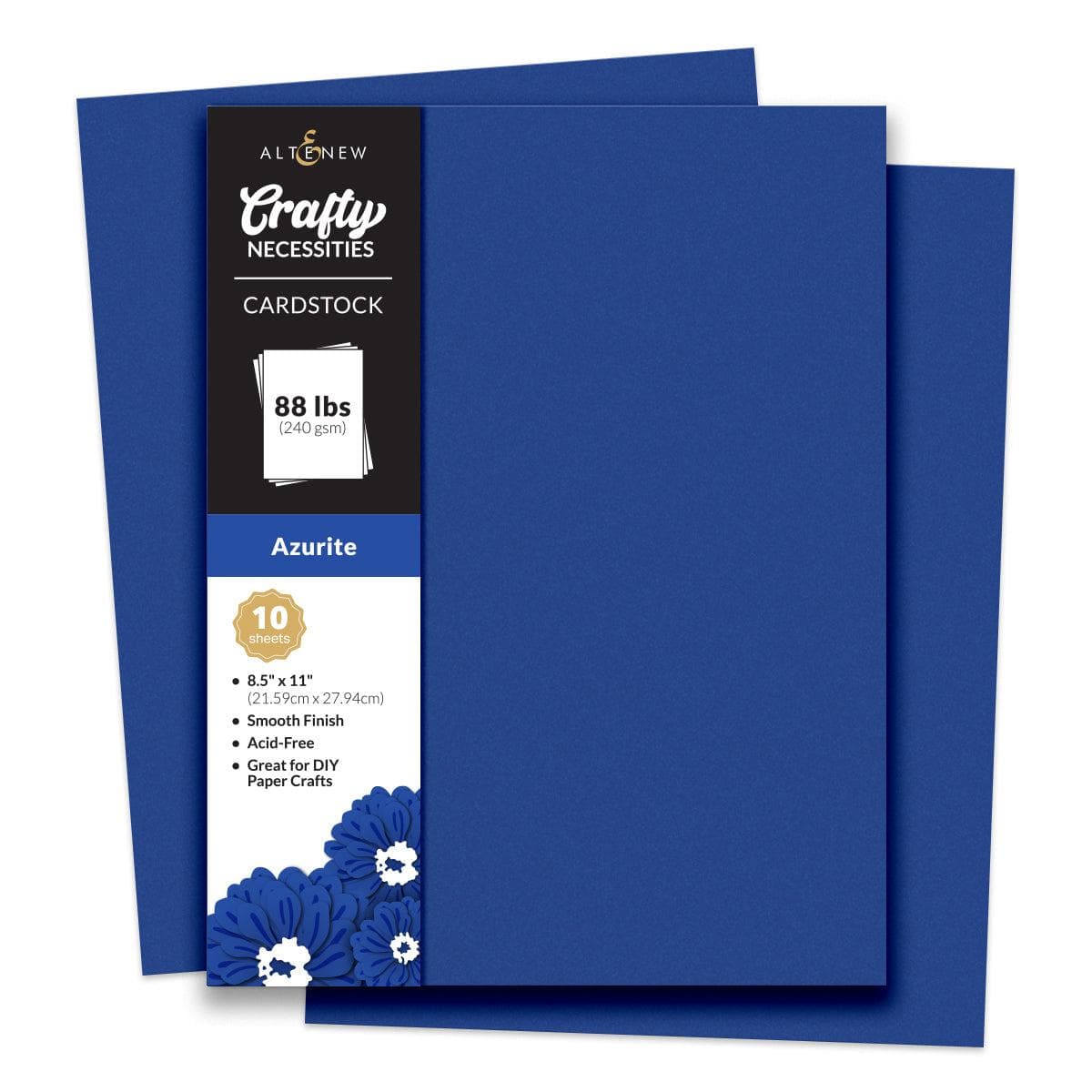 Premium Azurite Blue Cardstock Paper - 10 Sheets Set for Scrapbooking, Card Making & DIY Crafts - High-Quality Heavyweight Paper for Invitations, Greeting Cards & Art Projects
