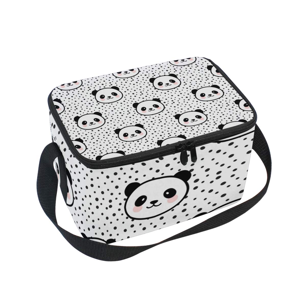 Insulated Panda Lunch Box for Women & Girls - Cute Animal Lunch Bag with Adjustable Shoulder Strap for School, Work, Picnic & Outdoor Activities - Perfect for Office, College & Daily Commute