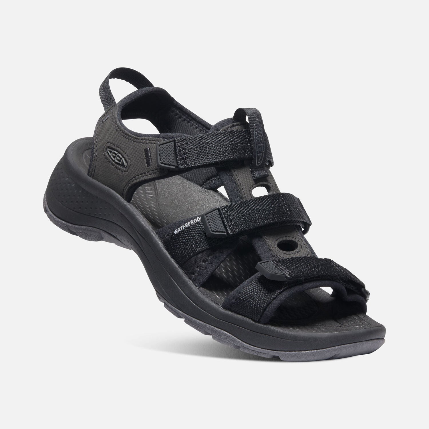 Women's Astoria West Open Toe Sandals - Black/Black | Comfortable & Stylish Summer Shoes for Beach, Casual Outings & Travel