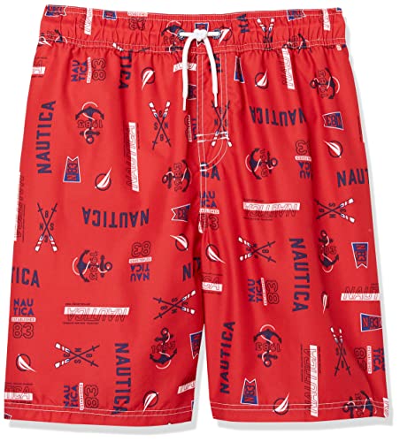 Nautica Boys' UPF 50+ Swim Trunks - Quick Dry Swim Shorts with Sun Protection for Beach, Pool & Summer Water Activities