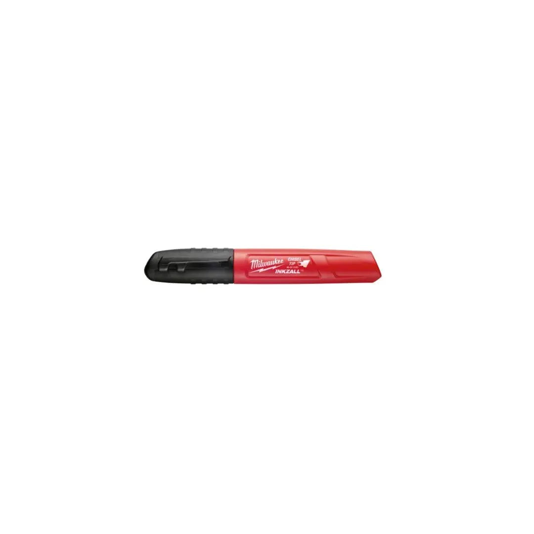 INKZALL® Black Chisel Tip Marker - Permanent Marker for Writing, Labeling & Art Projects - Ideal for Office, School & DIY Crafts