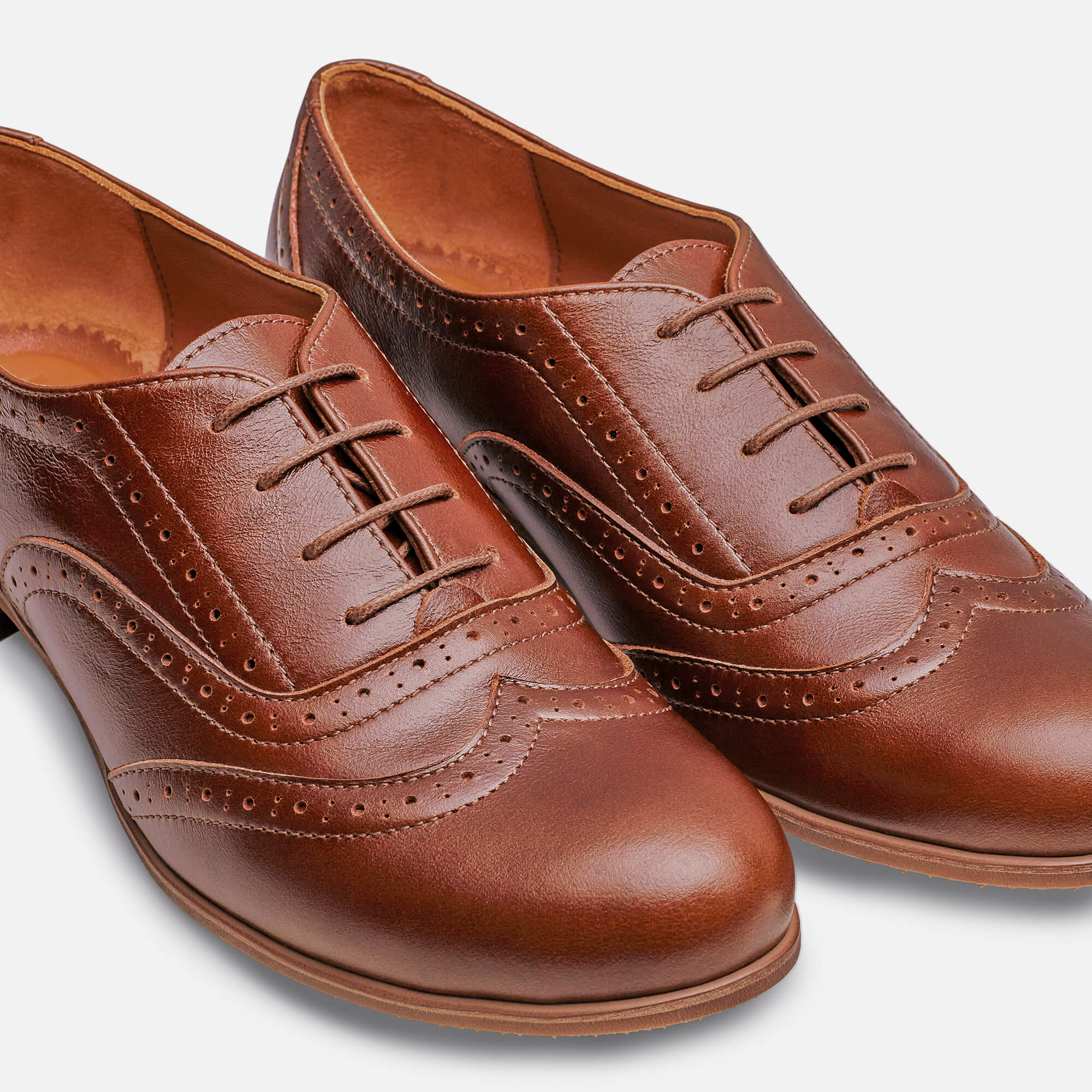 Women's Brown Oxford Shoes - Classic Lenox Style for Work, Office & Casual Wear | Comfortable & Stylish Leather Loafers for Everyday Use