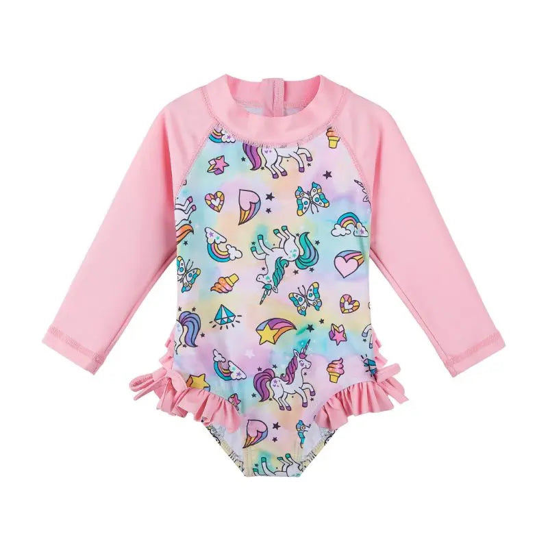 Girls Toddler Swimwear with Sea Animal Print - Sizes 0-6 Years | Perfect for Pool, Beach & Summer Water Play