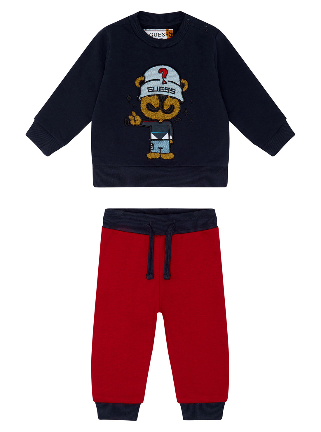 Blue and Red Active Top & Pants Set for Baby Boys & Girls (0-24 Months) - Perfect for Playtime, Outdoor Activities & Casual Wear