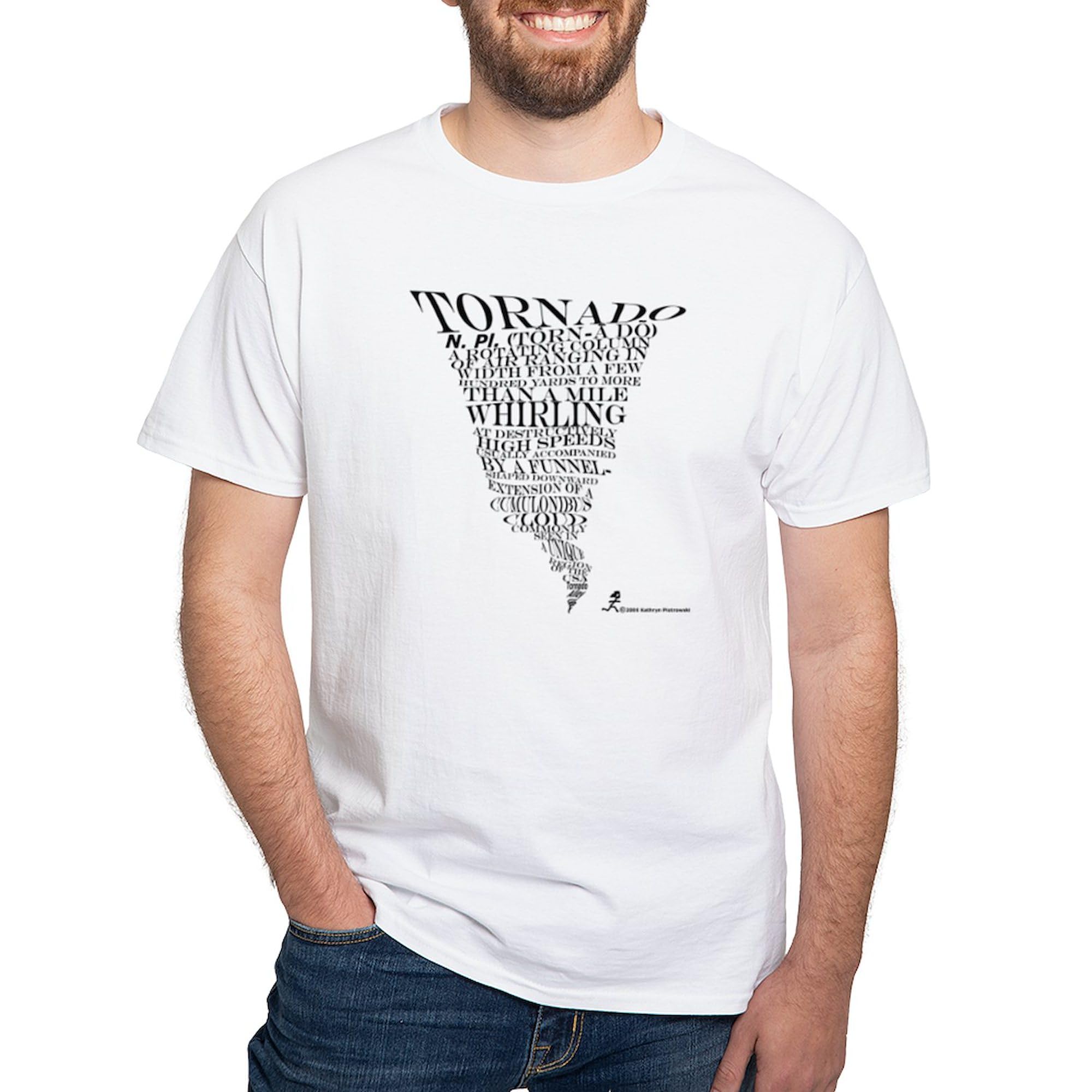 Best Storm Chaser Graphic T-Shirt for Men - 100% Cotton Classic White Tee | Weather Enthusiast Gift, Storm Spotting Apparel, Meteorology Fan Clothing