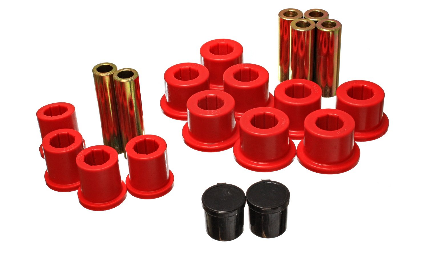 Energy Suspension 5.2118R Rear Spring Bushing Set - Red Polyurethane Bushings for Improved Suspension Performance | Perfect for Off-Roading, Racing & Vehicle Suspension Upgrades