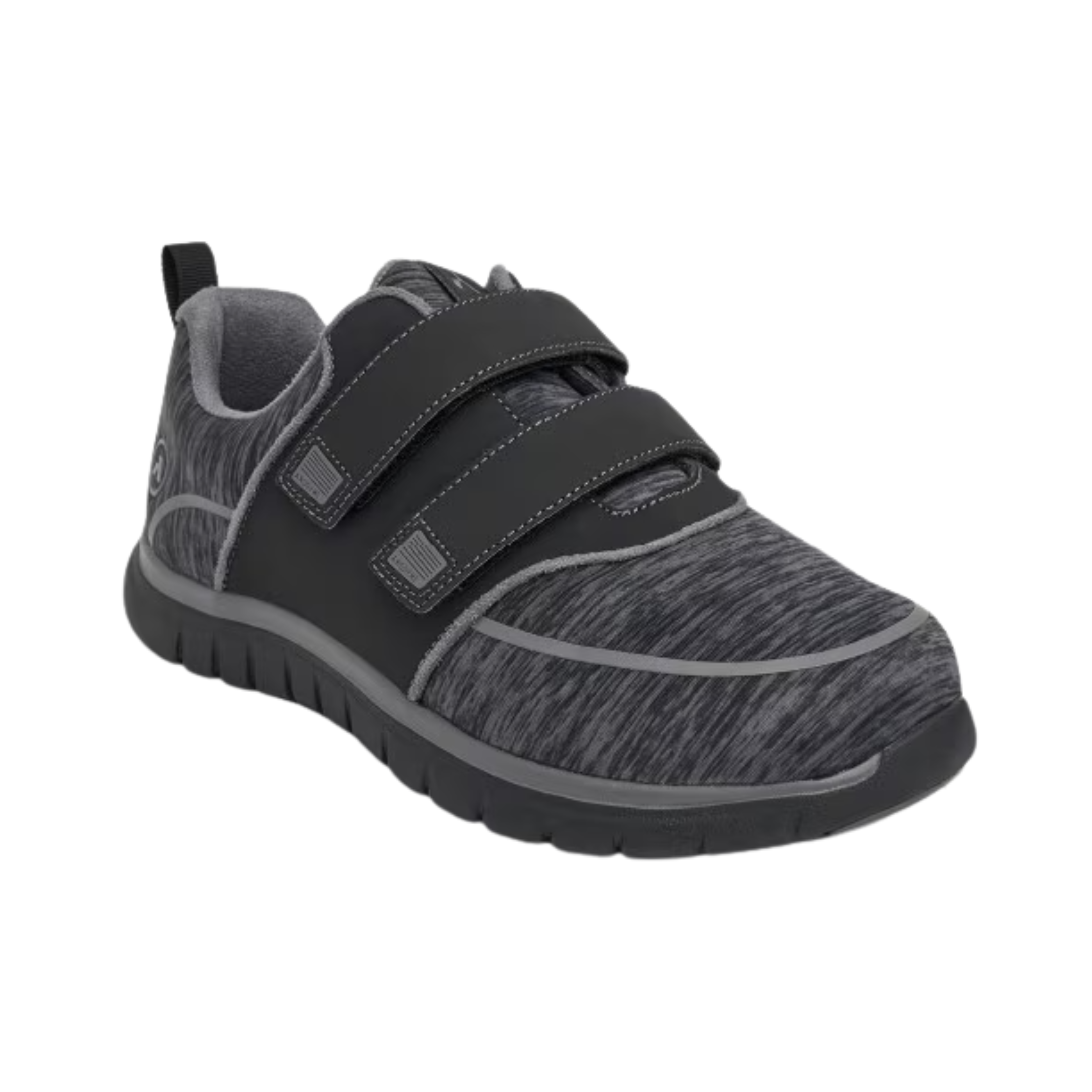 Women's Wide Width Running Shoes - Double Depth #77 Black/Grey - Comfortable Athletic Sneakers for Jogging, Gym Workouts & Casual Wear