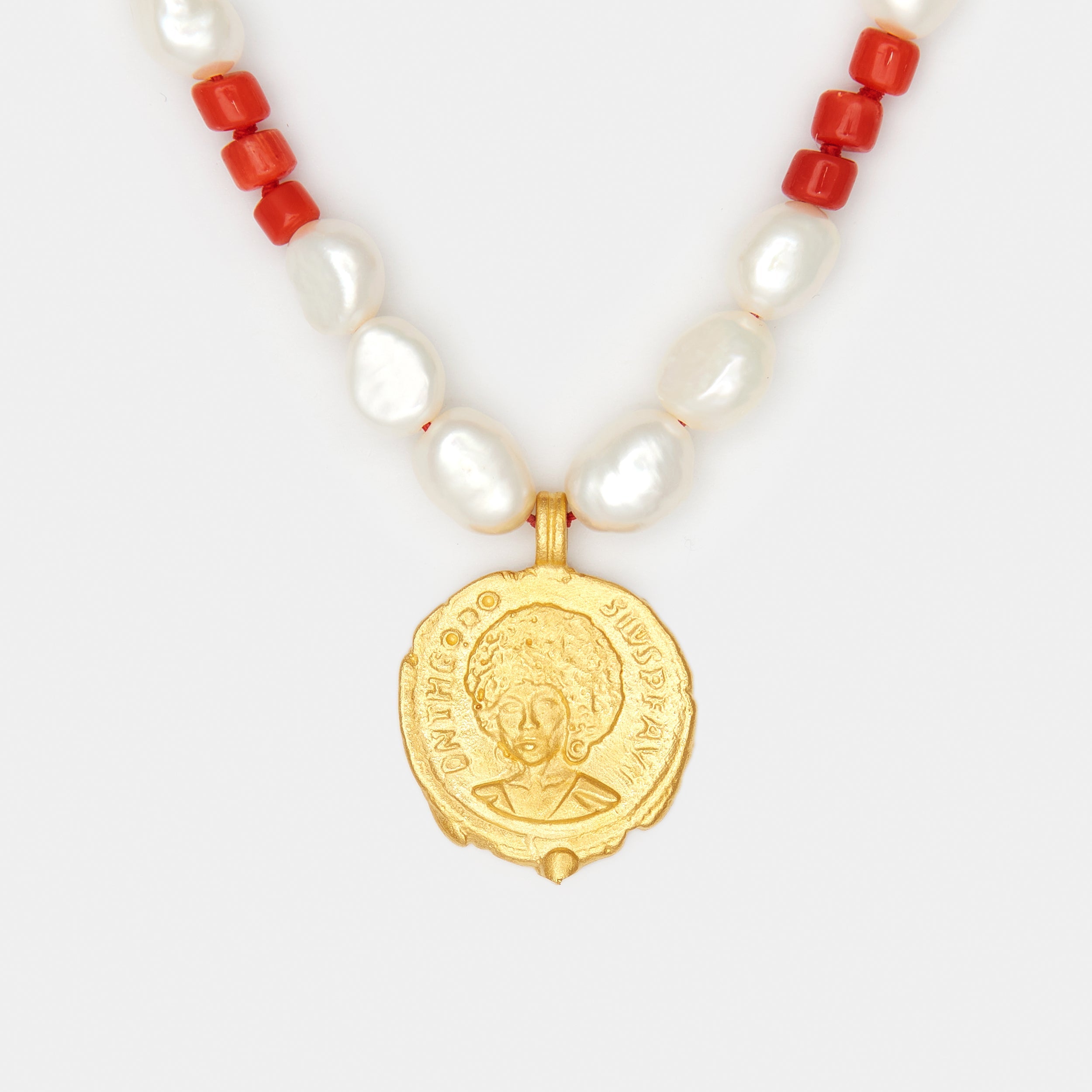 Maya Coral & Pearl Necklace for Women - Elegant Handmade Jewelry Gift for Wedding, Anniversary & Special Occasions - Perfect for Beach Parties, Date Nights & Formal Events